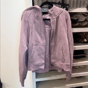 Women’s Hooded Zip-Up Jacket in Dusty Lilac
